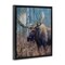Stupell Industries Expressive Moose in Forest Floating Frame, design by James Corwin